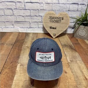 Staunch Fishful Thinking lake Boat Pier Lure Snapback Hat Cap Patch